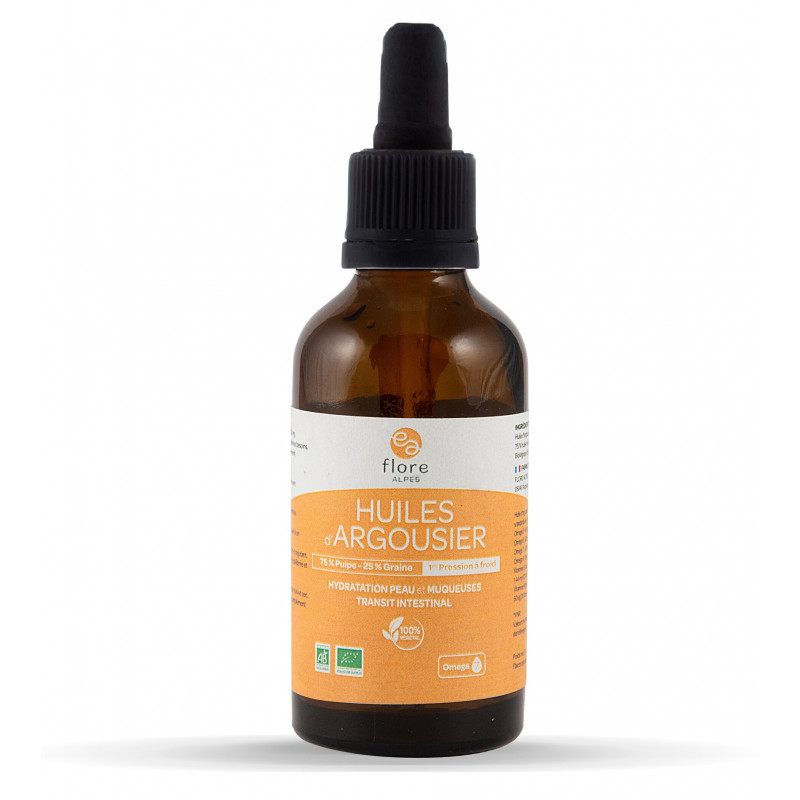 Huiles d'argousier BIO - OMEGA 7 - 50 ml pipette