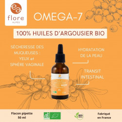 Huiles d'argousier BIO - OMEGA 7 - 50 ml pipette