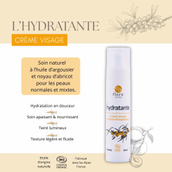 Crème hydratante à l'huile d'argousier BIO Cosmos Organic