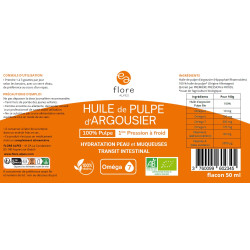 Huile de pulpe d’argousier 50 ml BIO OMÉGA 7