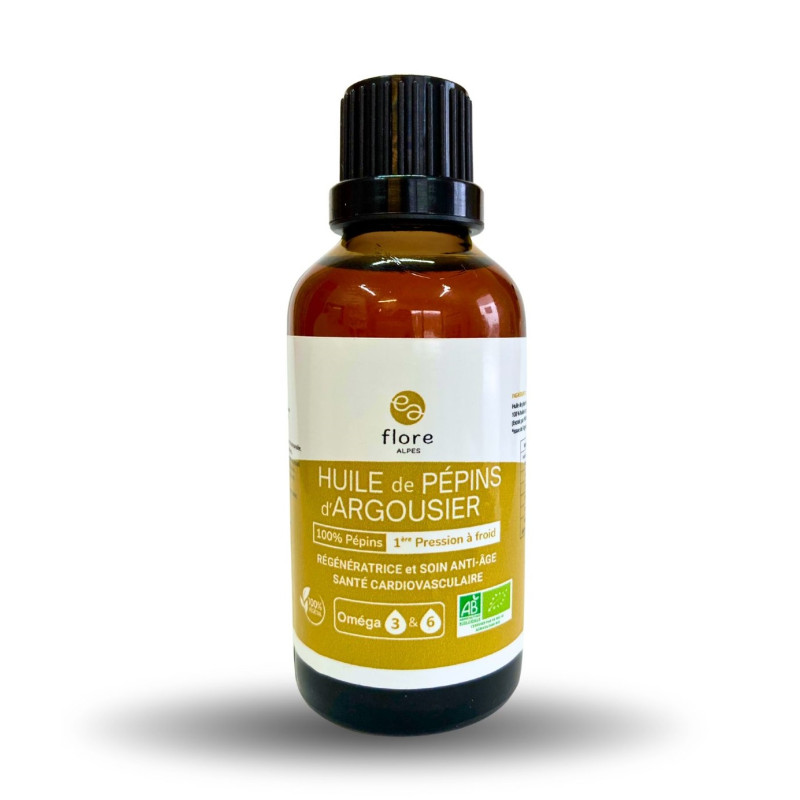 Huile de pépins d’argousier 50 ml OMÉGA 3 BIO