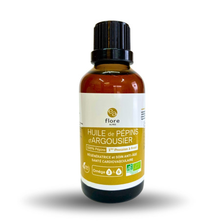 Huile de pépins d’argousier 50 ml OMÉGA 3 BIO
