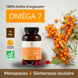 Huiles d'argousier BIO - OMEGA 7 - 90 capsules