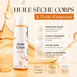 Huile sèche Corps à l'huile d'argousier Bio - Cosmos Organic