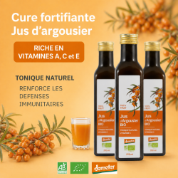Cure Fortifiante 3 jus d'argousier BIO