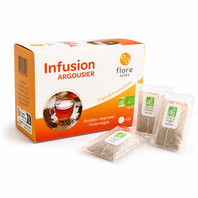 Infusion à l'argousier et aux fruits rouges BIO - 20 dosettes