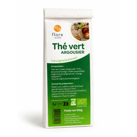 Thé vert à l'argousier BIO - vrac 100 g