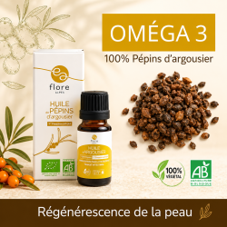 Huile de pépins d’argousier 10 ml OMÉGA 3 BIO
