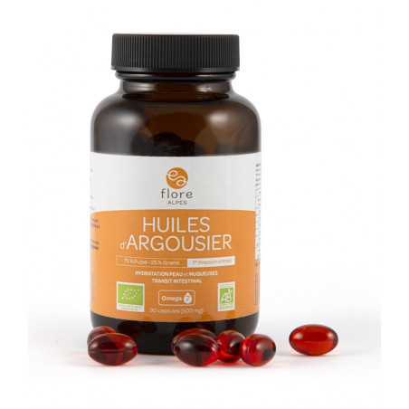 Huiles d'argousier BIO - OMEGA 7 - 90 capsules