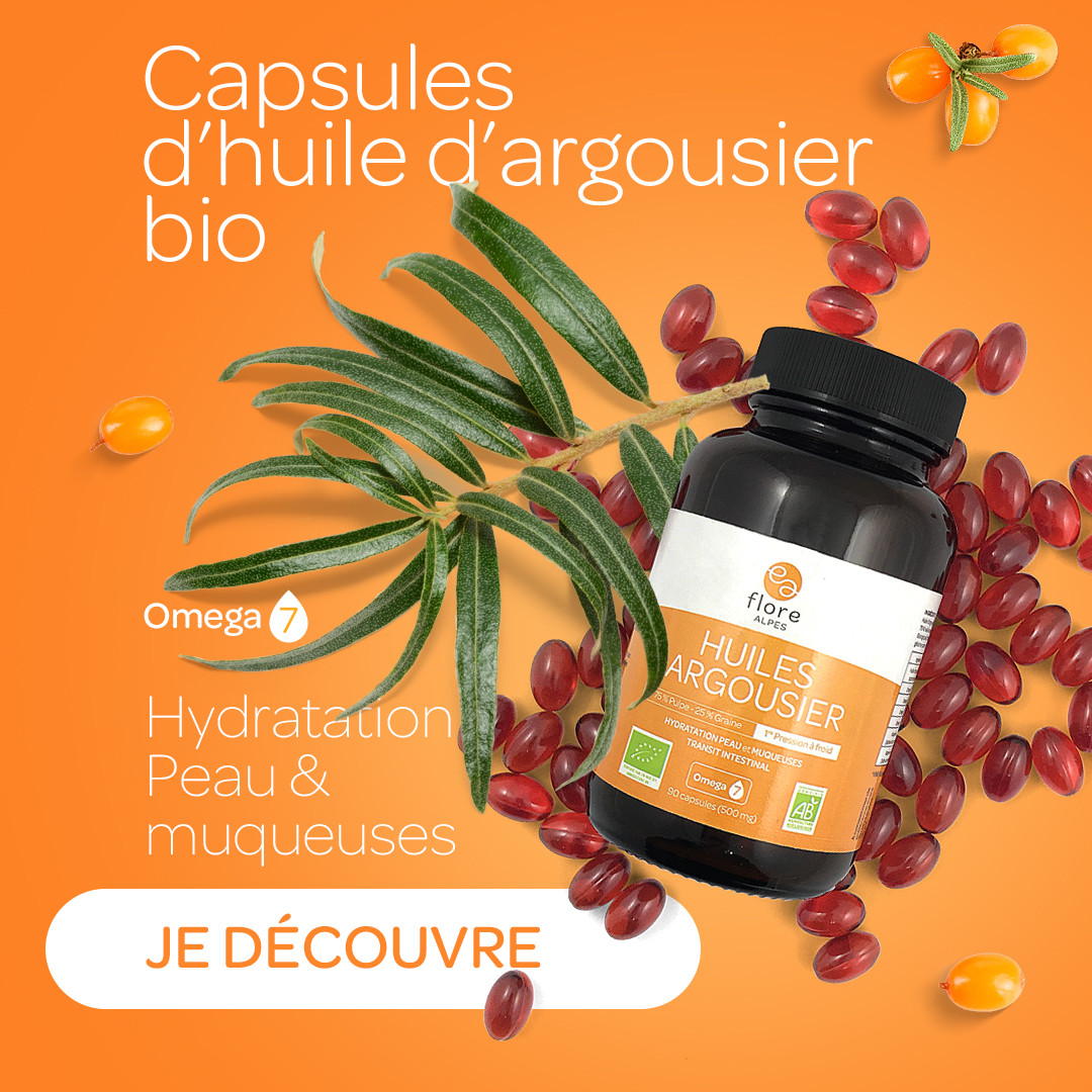 CAPSULES HUILES ARGOUSIER BIO Flore Alpes